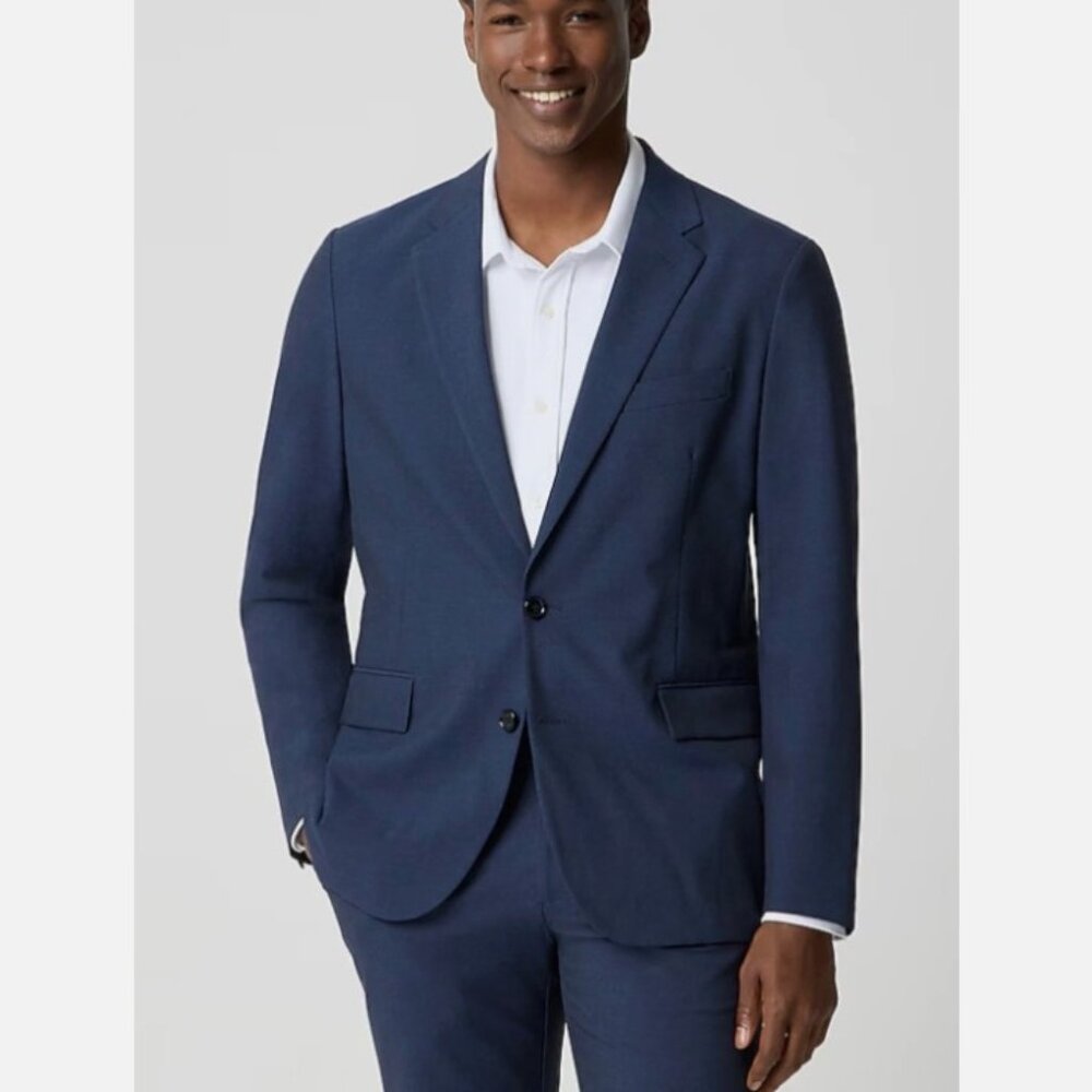 J. Crew Factory‎ Blazer Mens 36R Blue Slim-fit Thompson Performance Suit Jacket